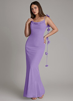 Azazie Kalico Bridesmaid Dresses Tahiti Mermaid Pleated Chiffon Dress image6