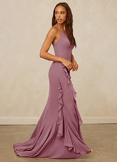 Christian Siriano Bridal for Azazie 1006 Bridesmaid Dresses Vintage Mauve Mermaid Ruched Chiffon Dress image5