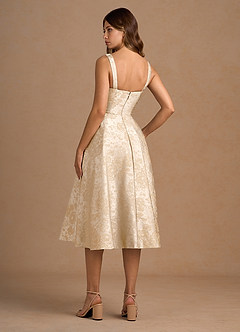 Vestido Champán Añejo Midi Melusine image4