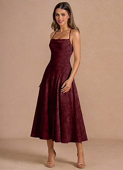 Irelia Wine Midi Dress image4