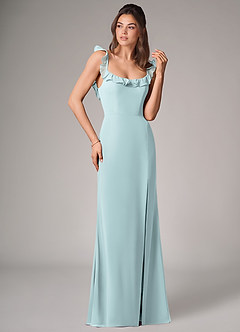 Azazie Callie Brautjungfernkleider Wandelbar Meerjungfrau-Linie Seitliche Cut-Outs Chiffon Kleid Nebel image3