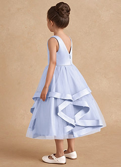 Azazie Posy Flower Girl Dresses Lavender A-Line Beaded Tulle Dress image2