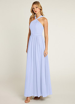 Azazie Jacey Bridesmaid Dresses Lavender A-Line Pleated Chiffon Dress image3