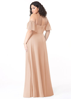 Azazie Sue Bridesmaid Dresses English Rose A-Line Off the Shoulder Chiffon Convertible Dress image14