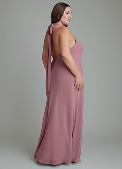 Azazie Velli Bridesmaid Dresses Amethyst Mermaid High Neck Chiffon Dress image13