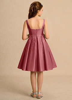 Azazie Jello Junior Formal Flower Girl Klänningar Klä Balklänning i Matt satäng Plisserad image2