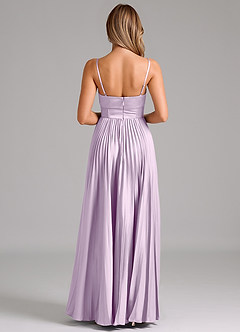 Azazie Akiko Robes de demoiselle d'honneur Robe Trapèze en Satin extensible Encolure en Forme de Cœur Frostiges Flieder image2