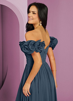 Barbie ♥ Azazie Bridesmaid Dresses Neptune A-Line Off the Shoulder Chiffon Convertible Dress image8