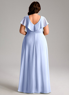 Azazie Lainey Bridesmaid Dresses Ice A-Line with Pockets Chiffon Dress image9