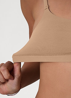 front Bare Feel Low Neck Bh uden polstring