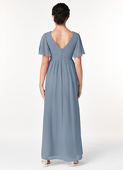 Azazie Temeka Junior Twilight A-Line Pleated Chiffon Dress image2