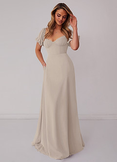 Barbie ♥ Azazie Bridesmaid Dresses Frost A-Line Pleated Chiffon Dress image5