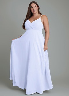 Azazie Amani Bridesmaid Dresses Lavender A-Line Pleated Chiffon Dress image7
