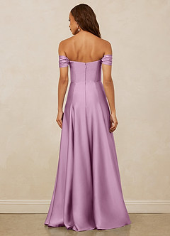 Christian Siriano Bridal for Azazie 1002 Robes de demoiselle d'honneur Robe Trapèze Convertible en Satin extensible Épaule décolletée Glycine image6