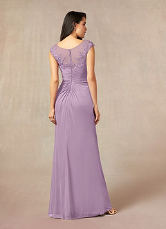 Azazie Oliniana Final Sale Wisteria Mermaid Lace Mesh Dress image3