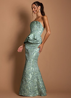 Vestido Salvia Plateada Largo Justine image5