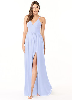 Azazie Aaida Bridesmaid Dresses Lavender A-Line Corset Chiffon Dress image1