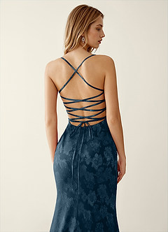 Serapheagn Armada Vestido de fiesta de jacquard con recortes en relieve image6