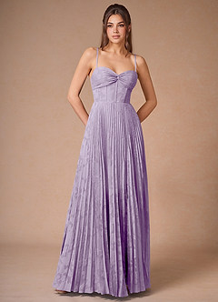 Cannelle Lilac Pleated Maxi Dress image5