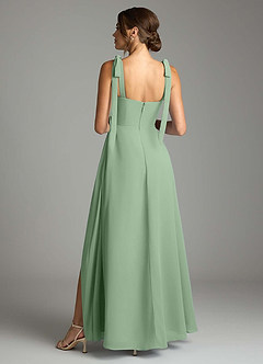 Azazie Debra Bridesmaid Dresses Matcha A-Line with Pockets Chiffon Convertible Dress image10