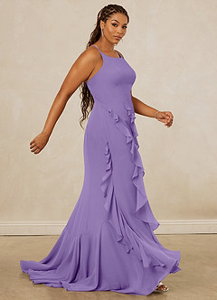Christian Siriano Bridal for Azazie 1006 Bridesmaid Dresses Tahiti Mermaid Ruched Chiffon Dress image13