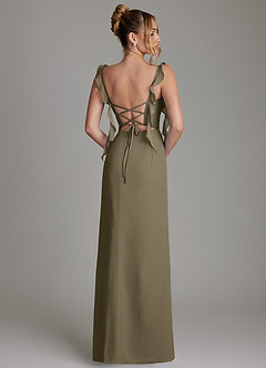 Azazie Jessamine Bridesmaid Dresses Willow Green Mermaid Corset Chiffon Dress image8