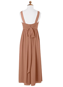 Azazie Kora Junior Bronzer A-Line Pleated Chiffon Dress image6
