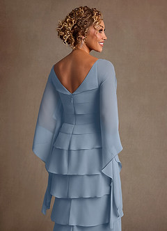 Azazie Arabinda 신부의 어머니 드레스 쉬스 셔링 쉬폰 플로어 길이 드레스 image6