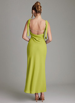 Azazie Luddie Bridesmaid Dresses Lemongrass Mermaid Bow Chiffon Dress image5