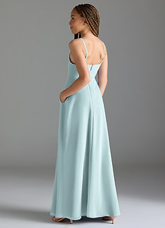 Azazie Moira Junior Mist A-Line with Pockets Chiffon Dress image2