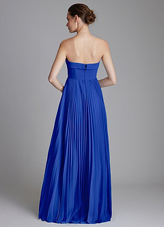 Azazie Mariana Bridesmaid Dresses Royal Blue A-Line Strapless Chiffon Dress image7