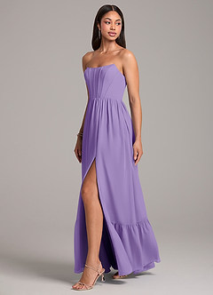 Azazie Kailee Bridesmaid Dresses Tahiti A-Line with Pockets Chiffon Dress image3