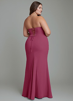 Azazie Sorrel Bridesmaid Dresses Mulberry Mermaid Corset Chiffon Dress image10