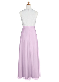 Azazie Albertine Junior Jurk van Chiffon met A-Lijn Kant Frosted Lila image8