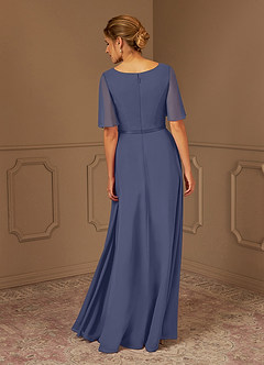 Azazie Tricia Mother of the Bride Dresses Stormy A-Line V-Neck Pleated Chiffon Dress image5