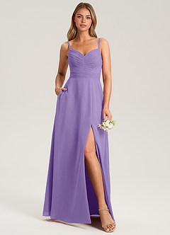 Azazie Terese Bridesmaid Dresses Tahiti A-Line Pleated Chiffon Dress image6