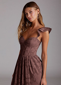 Denisse Mocha Coco Corset Maxi Dress image4