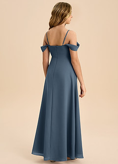 Azazie Anselie Junior Vestido de Neptuno de Gasa de Corte en A con Vestidos sin tirantes image2