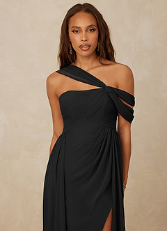 Christian Siriano Bridal for Azazie 1014 Bridesmaid Dresses Draped One-Shoulder Chiffon A-line Dress image6