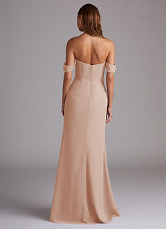Azazie Saige Bridesmaid Dresses English Rose A-Line Off the Shoulder Chiffon Convertible Dress image8
