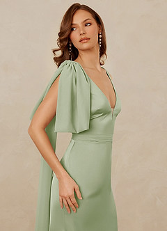 Christian Siriano Bridal for Azazie 1011 Bridesmaid Dresses Plunging Stretch Satin Mermaid Dress image8