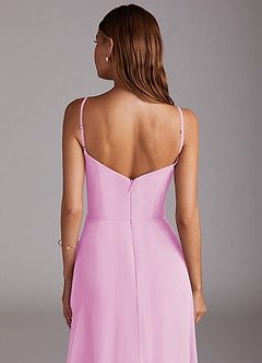 Azazie Marley Bridesmaid Dresses Candy Pink A-Line Off the Shoulder Chiffon Convertible Dress image10