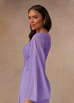 Azazie Perry Mother of the Bride Dresses Tahiti Mermaid V-Neck Lace Chiffon Dress image5