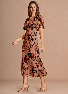 Darla Mauve Multi Midi Dress image5