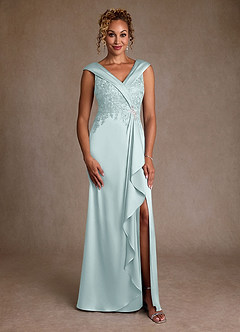 Azazie Santa Monica vestidos de madre de la novia Vestido de Neblina de Encaje de Corte en A image3