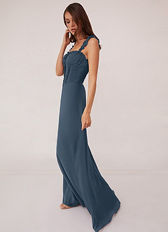Barbie ♥ Azazie Bridesmaid Dresses Neptune A-Line Sweetheart Neckline Chiffon Dress image4