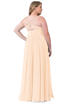 Azazie Cora Bridesmaid Dresses Pearl Pink A-Line Pleated Chiffon Dress image68