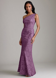 Azazie Emerson Bridesmaid Dresses Wisteria Mermaid Off the Shoulder Floral Burnout Dress image5