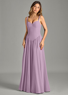 Azazie Evadina Suknie dla druhen Linia A Gorset Szyfon Do ziemi Sukienka image4