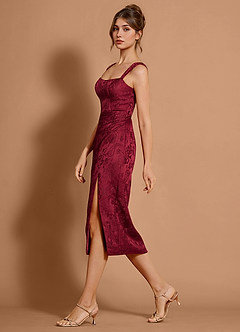 Keira Frambuesa Oscura Vestido midi image4